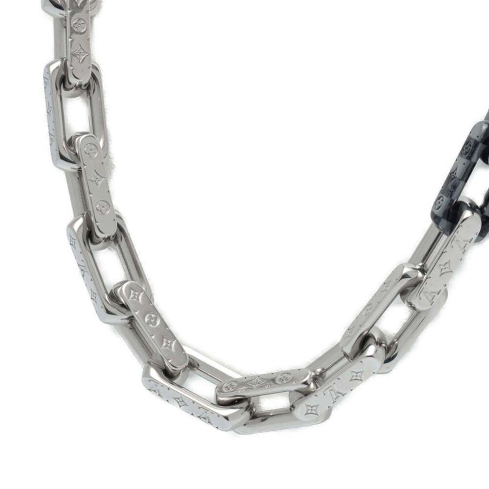 LOUIS VUITTON Black Monogram Necklace